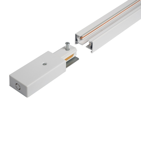 Шинопровод белый 2м PTR 2M-WH с токоподводом и заглушкой Jazzway