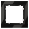 Рамка стеклянная Voltum S70 на 1 пост, (черный, стекло)