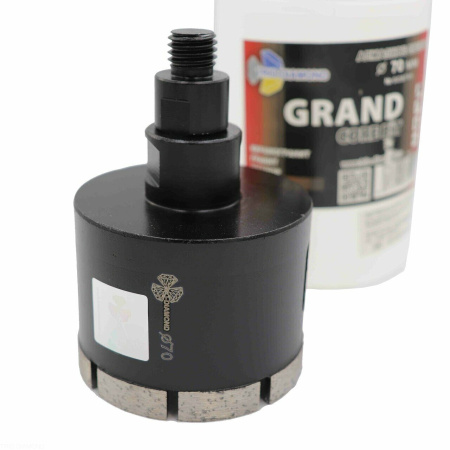 Коронка алмазная по керамограниту 70 мм Серебряная пайка GCB769 Trio-Diamond