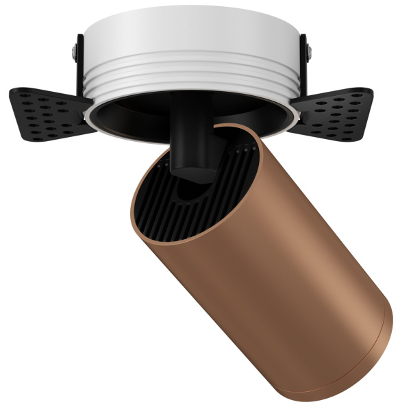 Встраиваемый светильник 1*GU10 10Вт Черный и Медь матовая IP20 FOCUS S C058CL-1BC Technical