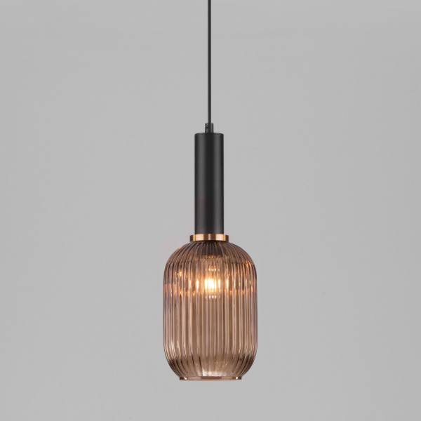 Подвесной светильник 1*E27 40Вт черный IP20 (50181/1 янтарный) Eurosvet