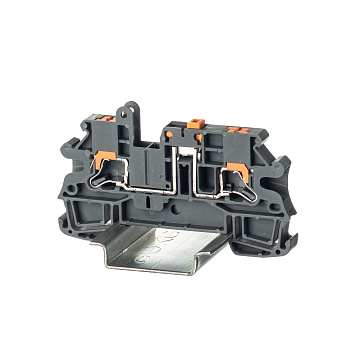 Клемма расцепительная, зажим push-in, 2 точки подключения, 4 кв.мм, серая DKC