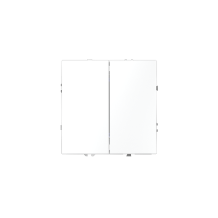 Выключатель встраиваемый Voltum S70 двухклавишный 10А, (белый матовый)