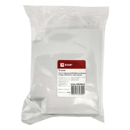 Угол T-образный (105х50) (2 шт) белый C-Line EKF