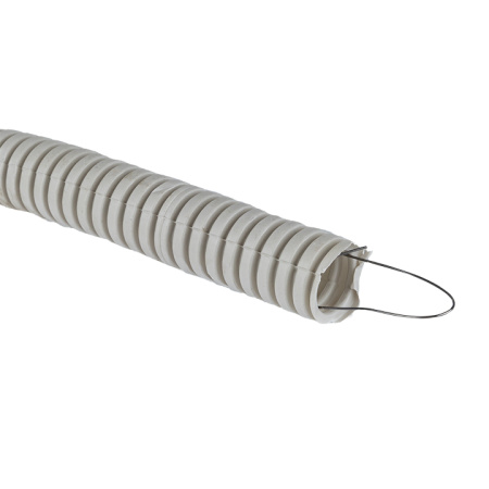 Труба гофр, ПВХ с протяжкой d20 мм (100 м) серая EKF-Plast