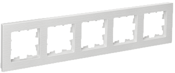 BRITE Рамка 5-мест. РУ-5-Бр бел. рифленый IEK