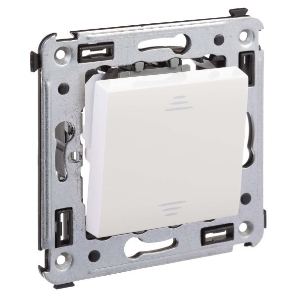 Перекрестный переключатель одноклавишный в стену, "Avanti", "Белое облако" DKC