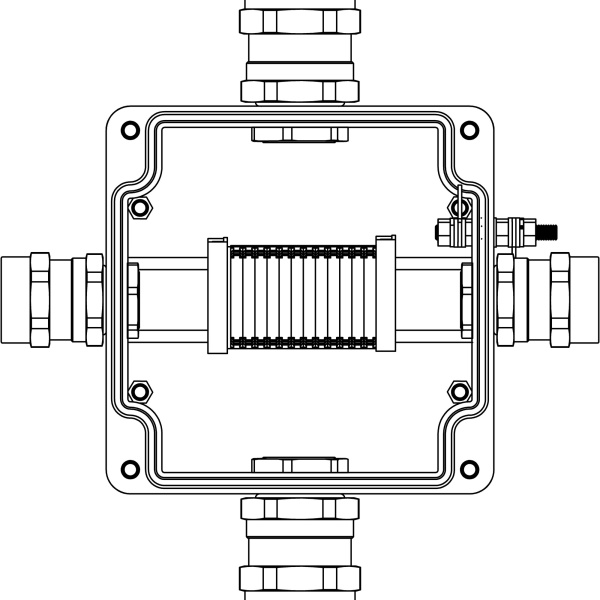 Взрывозащ. клемм. коробка из полиэстера TBE-P-05-(12xCBC.2)-1x6018AASDKGM4SB(A)(C)-1x6018AASCKGM3SB(B)(D)1Ex e IIC Т5 Gb / Extb IIIC T95°C Db IP66 DKC