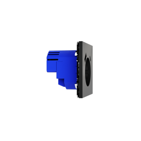 Розетка встраиваемая Voltum S70 с заземлением и защитными шторками, 16А, с USB, A+C, (черный матовый