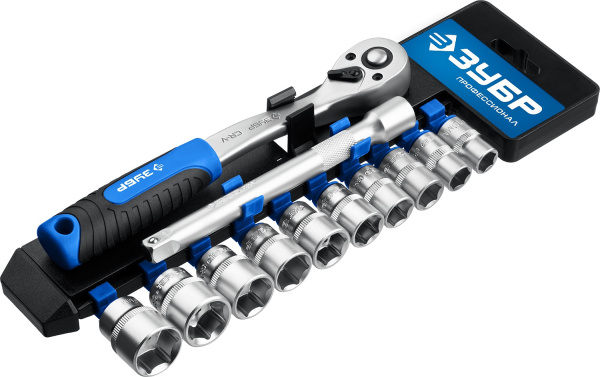 ТС-12 набор торцовых головок 12 предм. Серия Профессионал. ЗУБР