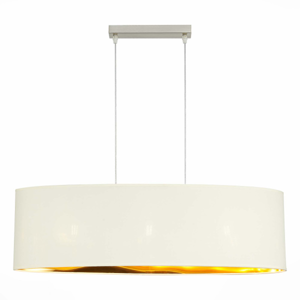 Светильник подвесной Никель/Золотистый, Светло-бежевый E27 3*40Вт SLE300753-03 EVOLUCE