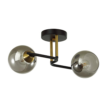 Люстра потолочная E27 2*60W 220V JANET черный,бронза LUMION