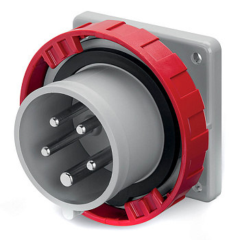 Вилка панельная прямая IP67 32А 3P+E+N 400В DKC