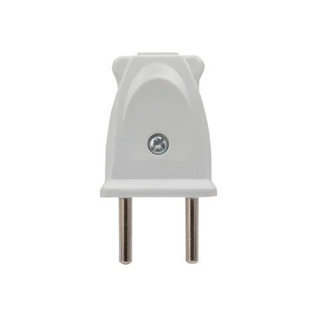 Вилка плоская без заземления белая 10А 250 В Proxima EKF