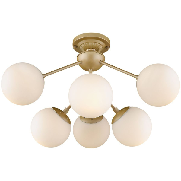 Люстра потолочная Шампань/Белый E27 6*60Вт WE236.06.407 WERTMARK