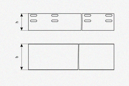 Лоток глухой ЛМГ 500х80х3000 УТ1,5, оцинкованный лист S1,5