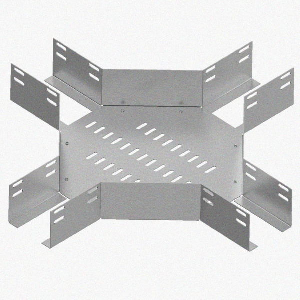 Лоток крестообразный перфорированный КМ 500х50 УТ1,5, оцинкованный лист S1,5