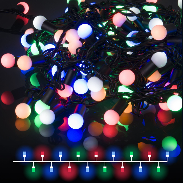 Гирлянда нить с мерцанием 10м IP65 (400-103 мульти) Eurosvet Гирлянда нить с мерцанием 10м IP65 (400-103 мульти) Eurosvet