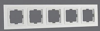 LARISSA Рамка универсальная 5 мест . Белый IP20 Mono