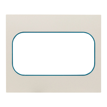 Стокгольм Рамка для розетки 2-местная белая с линией цвета синий EKF
