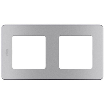 INSPIRIA Рамка горизонт/вертик 2 мест . алюминий IP20 Legrand