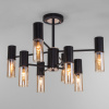 Потолочная люстра в стиле лофт 8*E14 40Вт золотой, черный IP20 Tesoro (70125/8 черный) Eurosvet