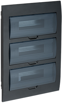 Корпус пластиковый ЩРВ-П-36 IP41 черный KREPTA 3 IEK