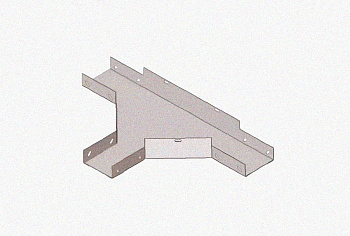 Лоток тройниковый глухой ОТГ 500х50 УТ1,5, оцинкованный лист S1,5