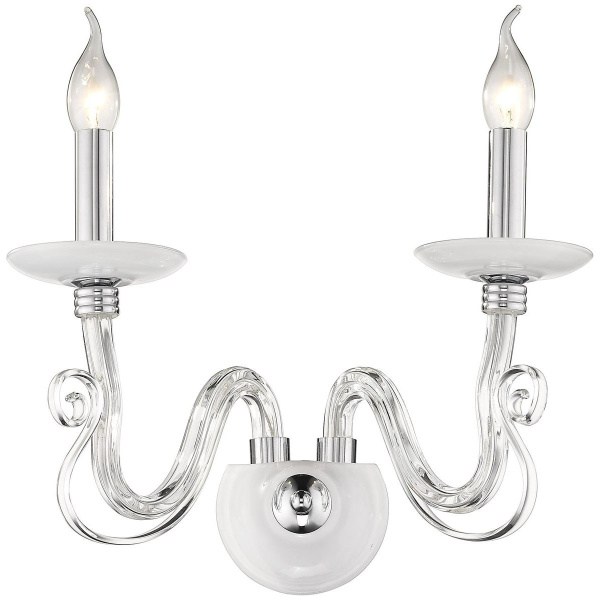 Бра Хром, Белый E14 2*40Вт WE173.02.101 WERTMARK