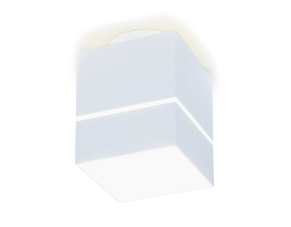 Накладной светодиодный точечный светильник TN257 WH/S белый/песок LED 4200K 7W 80*80*100 Ambrella Light