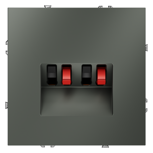 Розетка акустическая встраиваемая Voltum S70 4-местная, (титан)