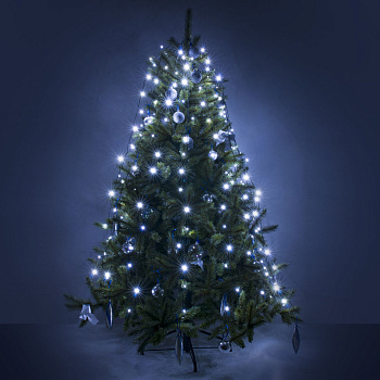 Гирлянда занавес на ель 0,45*1,5 м IP20 (200-003 белый) Eurosvet