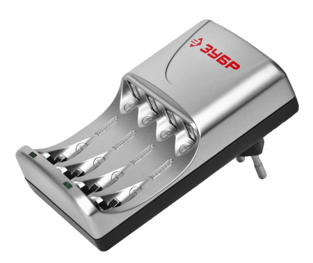 Зарядное устройство для никель-металлгидридных аккумуляторов, в блистере, время зарядки 1 час, 4хААА/АА ЗУБР