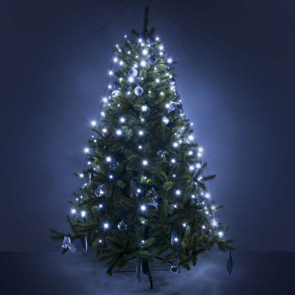 Гирлянда занавес на ель 0,45*1,5 м IP20 (200-003 белый) Eurosvet