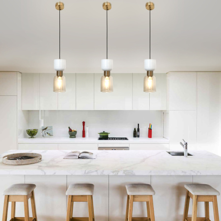 Подвесной светильник с плафоном 1*E27 60Вт латунь IP20 Tandem (50118/1 латунь) Eurosvet