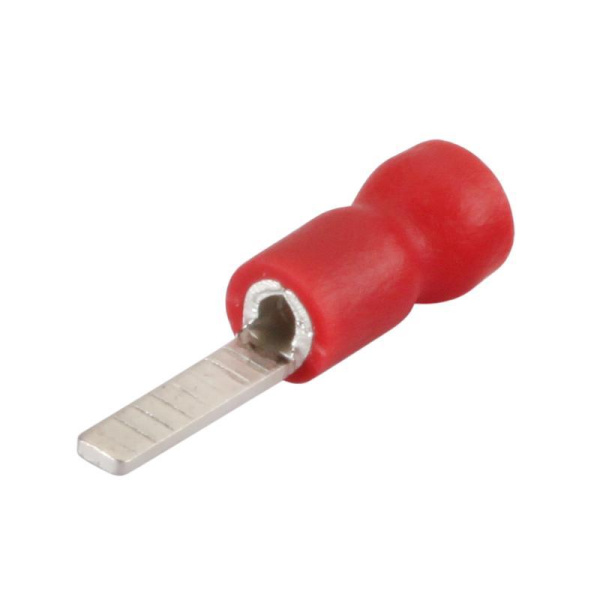 Наконечники штифтовые плоские изолированные с ПВХ манжетой (НШПИ) 1,5-10 красные (100 шт/уп) Промрукав Наконечники штифтовые плоские изолированные с ПВХ манжетой (НШПИ) 1,5-10 красные (100 шт/уп) Промрукав