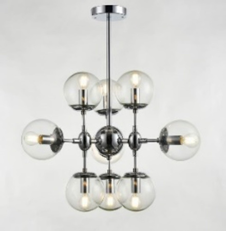 Подвесной светильник 10*E14 60Вт Хром IP20 Richard FR5596PL-10CH Freya