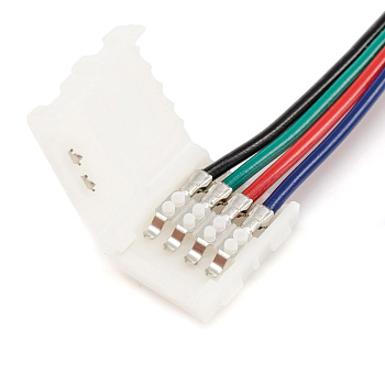 09-03 Коннектор для подключения ленты 10мм (5050 RGB), провод 150мм APEYRON