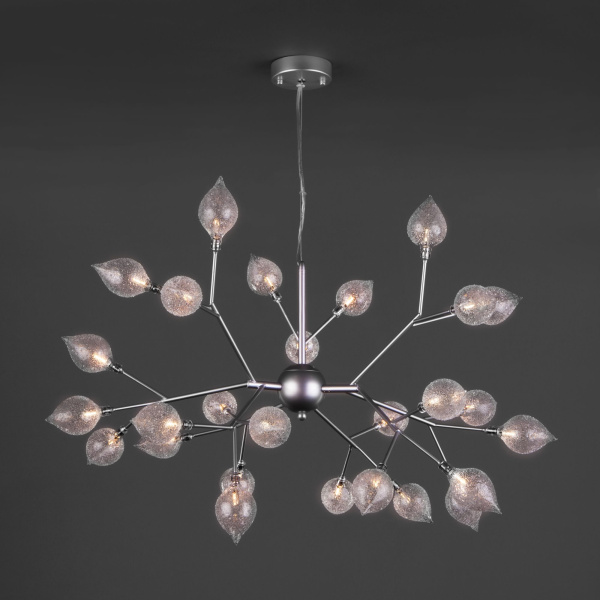 Подвесная люстра с плафонами 27*G4 3Вт серебряный IP20 Boccio (546 серебро) Bogate's