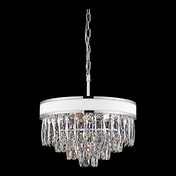 Люстра подвесная Белый, Хром/Прозрачный E14 8*40Вт WE136.08.103 WERTMARK