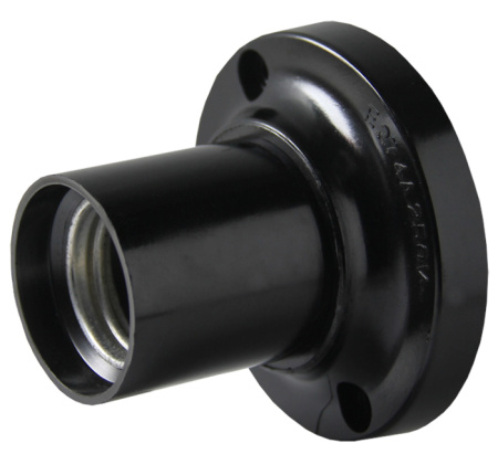 Патрон карболитовый потолочный Е27 черн, прямой без наклейки PROxima EKF