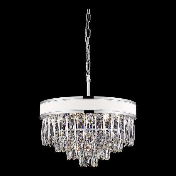 Люстра подвесная Белый, Хром/Прозрачный E14 8*40Вт WE136.08.103 WERTMARK