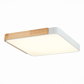 Светильник потолочный Белый, Светлое дерево/Белый LED 1*42Вт 3000K/4000K/6000К SLE201252-01 EVOLUCE
