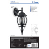Светильник садово-парковый Feron 8102/PL8102 восьмигранный на стену вниз 100W E27 230V, черный