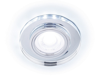 Встраиваемый точечный светильник со светодиодной лентой S214 CL хром/прозрачный /MR16+3W(LED COLD) Ambrella Light