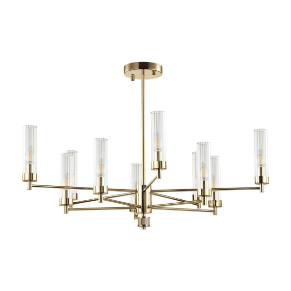 Люстра потолочная E14 10*40W 220V KAMILLA золотой LUMION