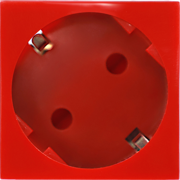 Donel Розетка 2К+З нем.ст., 45 гр., с з/ш, крас. (45х45мм), серия (тип) DF6
