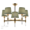 Люстра E14 5*40W LONDON бронзовый/зеленый/абажур ткань ODEON LIGHT