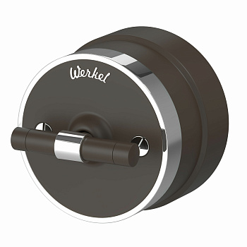 Переключатель одноклавишный (мокко матовый/хром) Vintage ОУ IP20 Werkel