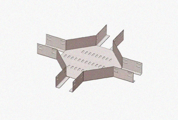 Лоток крестообразный глухой КМГ 100х65 У3, окрашенный, S1,5